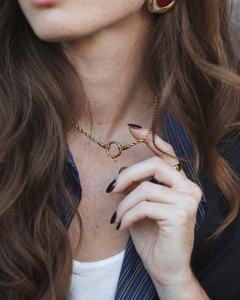 Rope structuur ketting met veersluiting