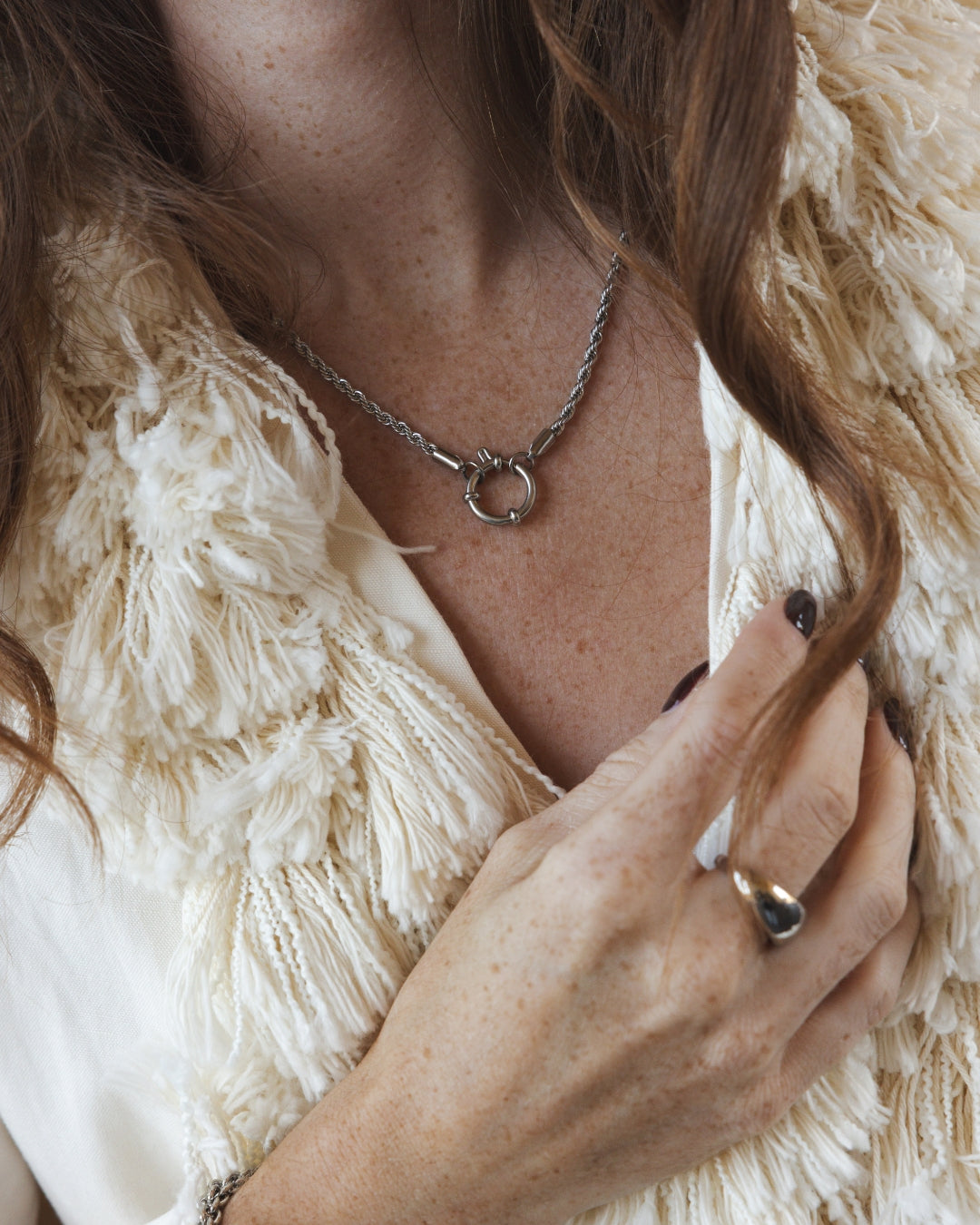 Rope structuur ketting met veersluiting