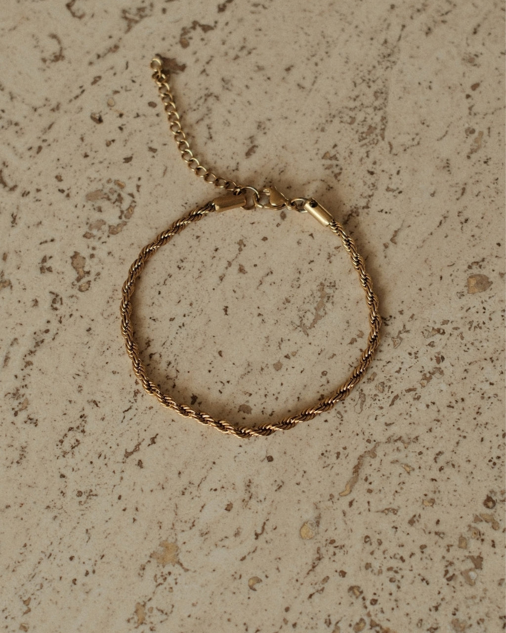 Fijn gedraaide armband - Rope chain