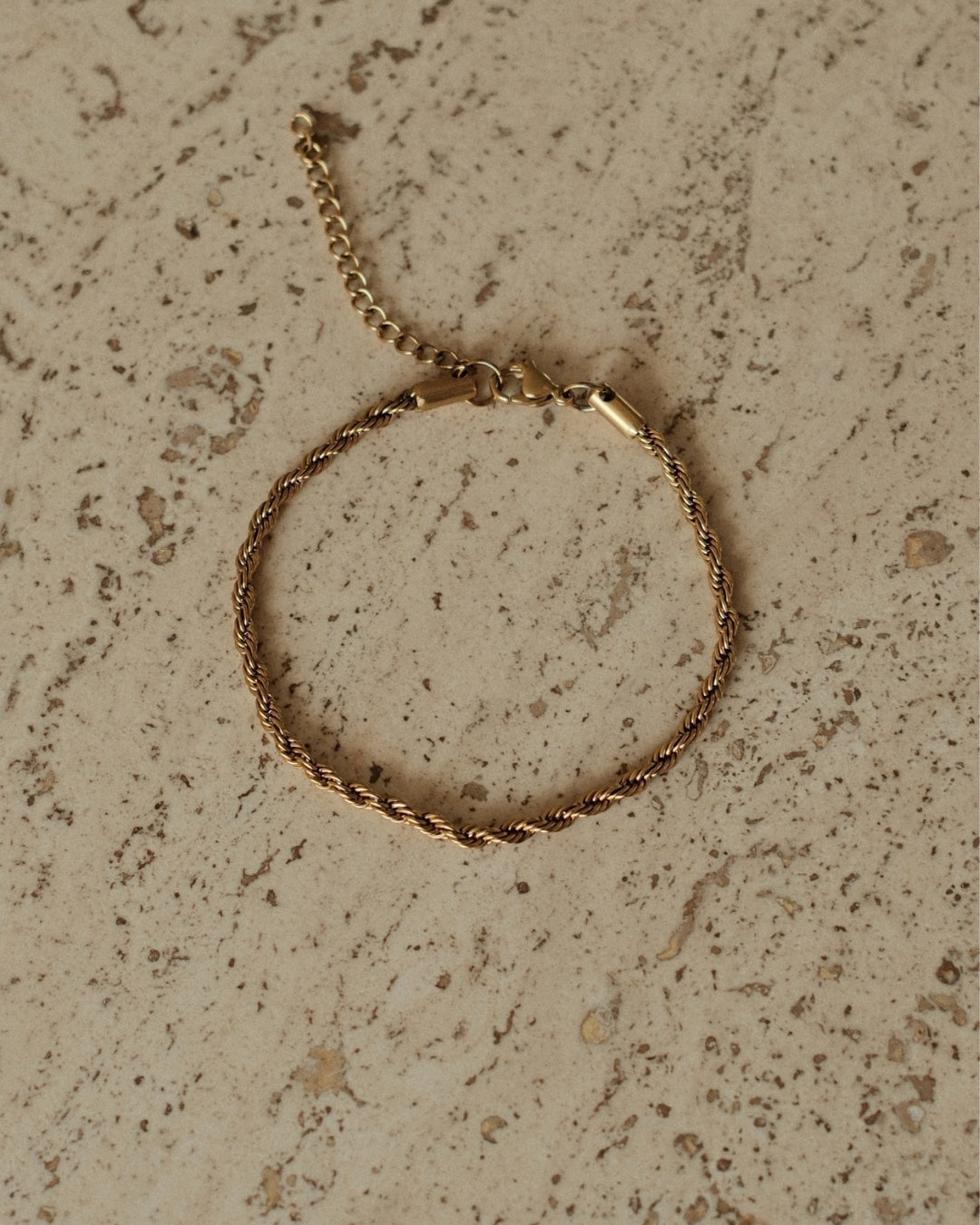 Fijn gedraaide armband - Rope chain