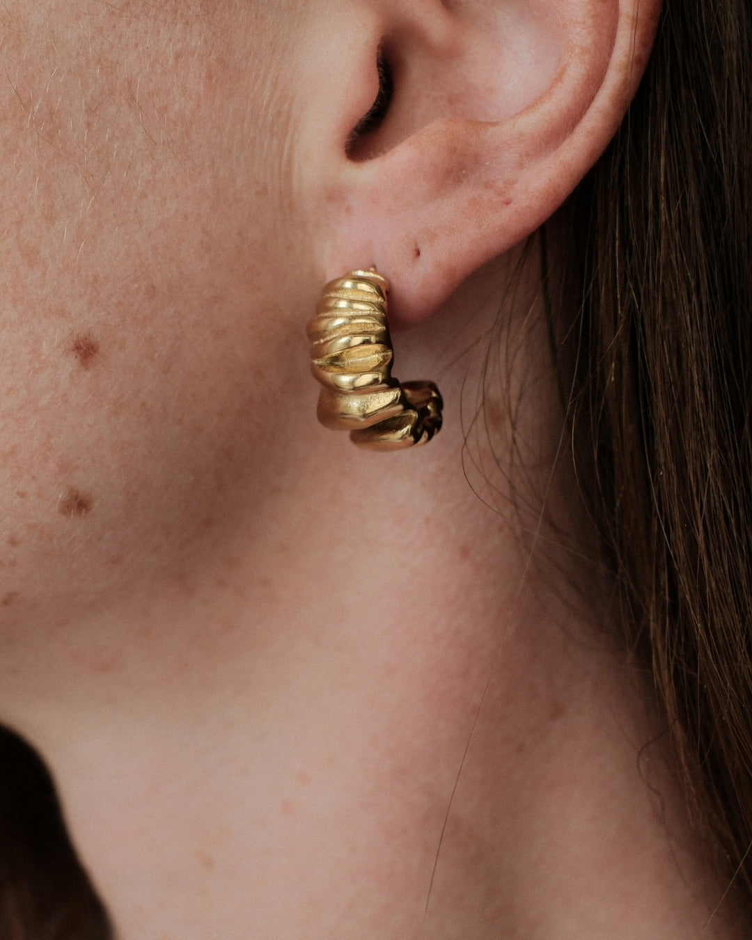 Chunky twist oorbellen