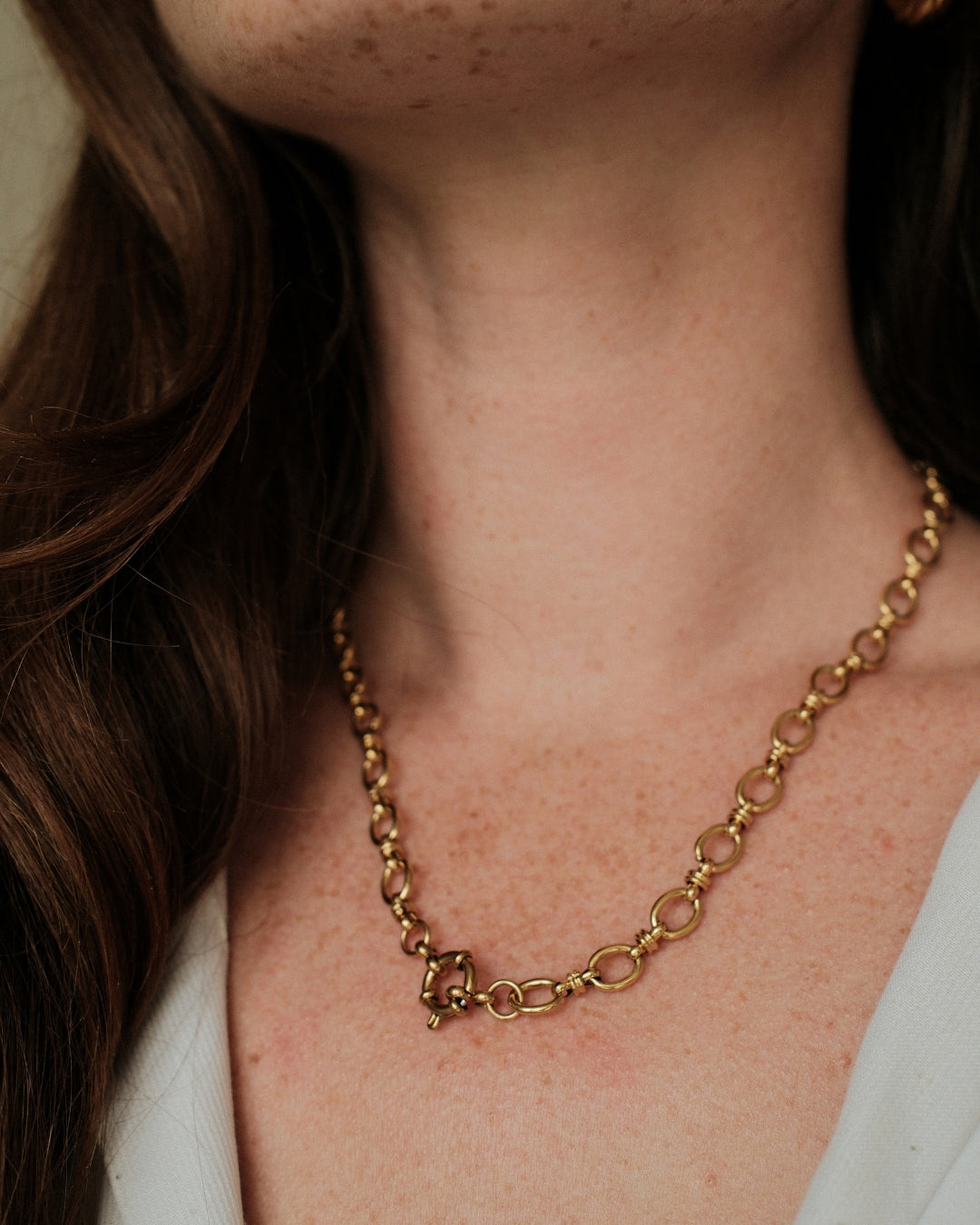Schakelketting met veersluiting
