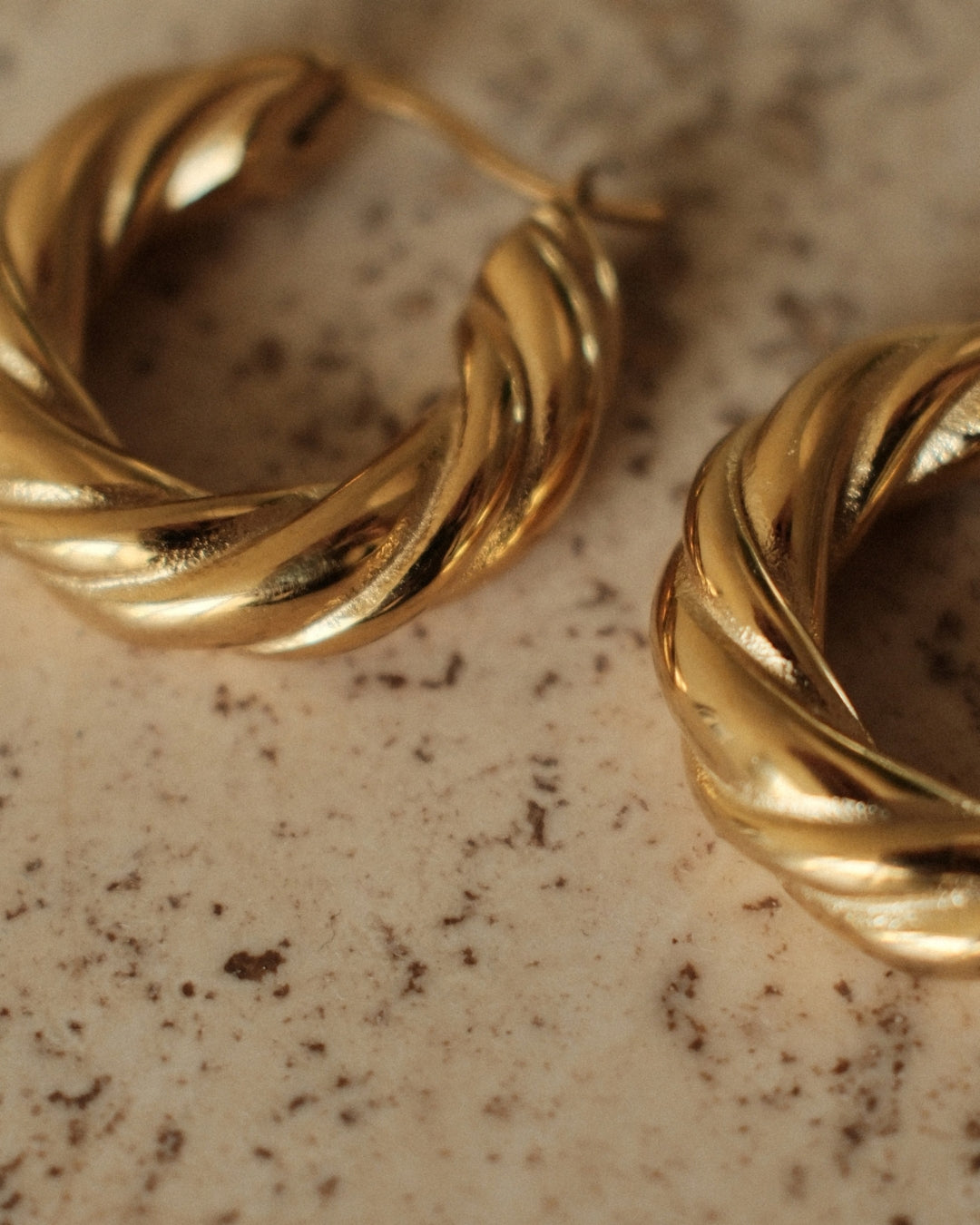 Twisted hoop oorbellen